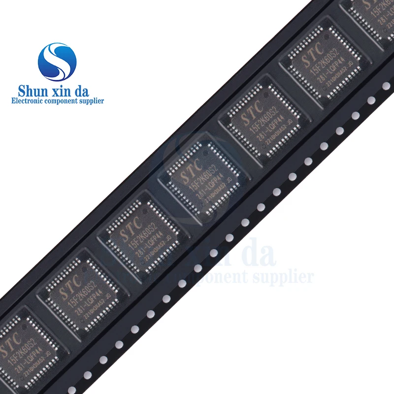 5 buah STC15F2K60S2-28I-LQFP32 IC IC QFP SMD IC Enhanced 1T 8051 pengontrol mikro MCU