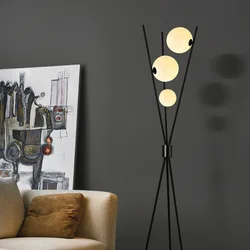 Scandanavian floor lamp Led designer 3D Moon ball floor lamp Living Room Loft hallway Study Decor Light Nordic tripod lamp