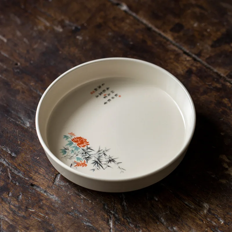 Clearance Special Hand-painted Grass Gray Underglaze Three-talent Covered Bowl Tea Cup Kung Fu Tea Set Teapot Master Cup Teapot