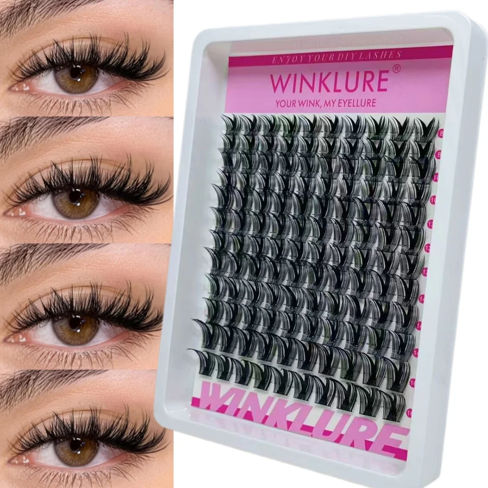 WINKLURE Rizos Naturales Estilo Anime Segmentados, Pestañas Postizas Artificiales, Cosplay, Manga, Finas, Esponjosas, DIY 6