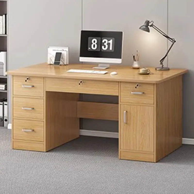 Assemble Simple Modern Office Desk With Drawers Single Computer Desk Table Bedroom Mesa Para Compuatador Office Furniture