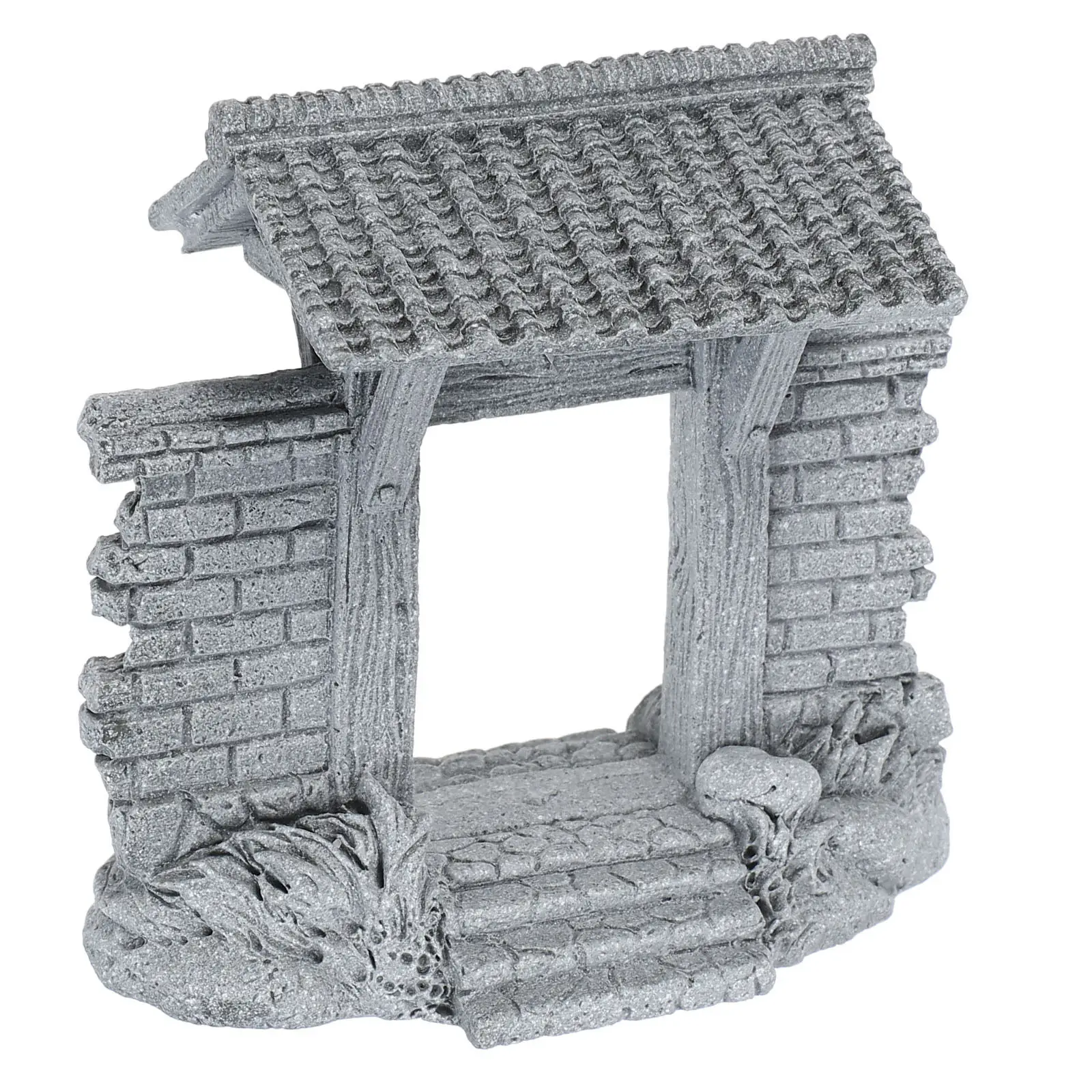 Mini Bonsai Tree Ornament – Chinese Pavilion Gate for Fairy Garden, Desk Decor, Moss Garden Entrance Accessory