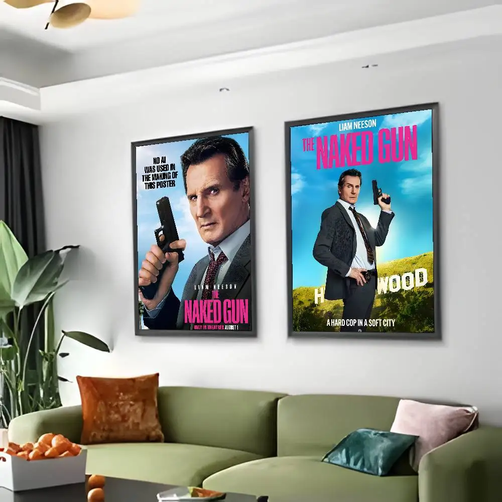 ملصق فني لفيلم الحركة الكوميدي T-The Naked Gun-MT مع مطبوعات هدية تزيين غرفة النوم وغرفة المعيشة