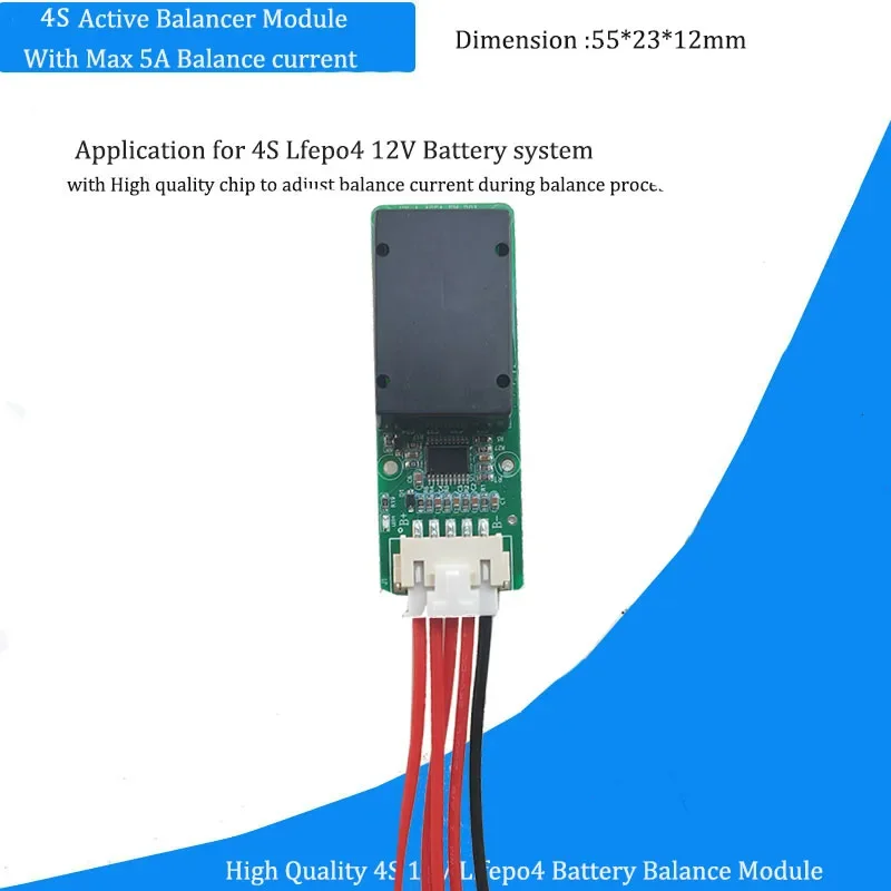 4S4s active balancer Lifepo4 12V Battery active equalizer with 5A Balance current and 4S Balance board