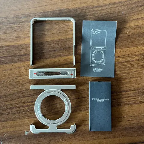 Eary frameloze hoes voor Samsung Galaxy Z Flip 7 met 360 ° Draaibare magnetische standaard Metalen telefoonhoes Schokbestendige beschermhoes