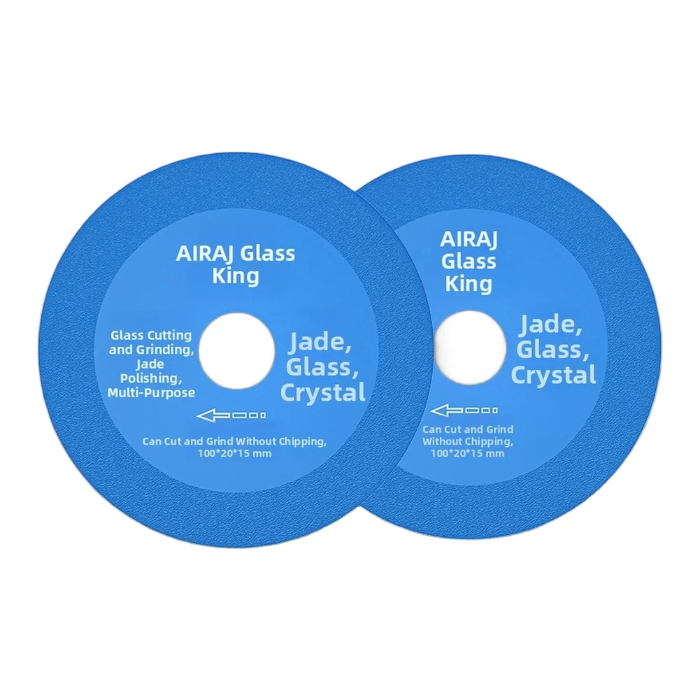 

100x20x15mm Thin Diamond Saw Blade Grooved Design For Glass For Tile Jade And Bottle Cutting Brazed Construction For Stability