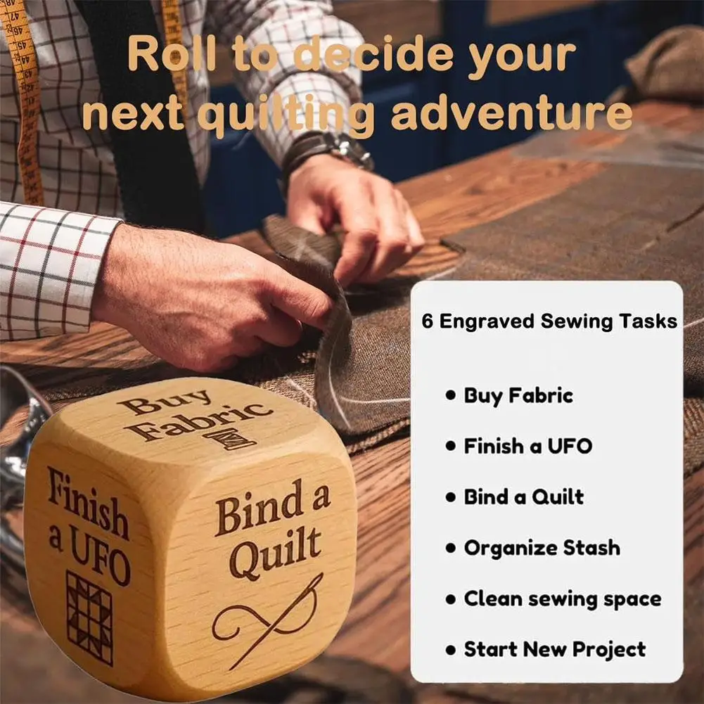 

Easter Arts And Crafts For Kids Ages 4-8 Quilter’s Dice Handmade Wooden Quilting Decision Dice With 6 Engraved Sewing Tasks L5Y8