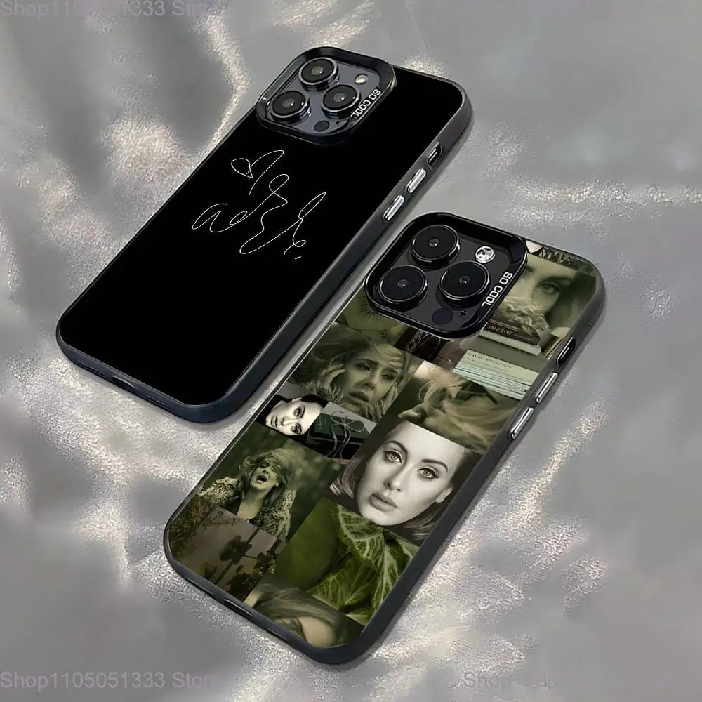 

Singer A-Adele Phone Case For iPhone 16,15,14,13,12,11,Pro,XS,Max,Plus,Mini,SE Black Candy Matte Shockproof Cover