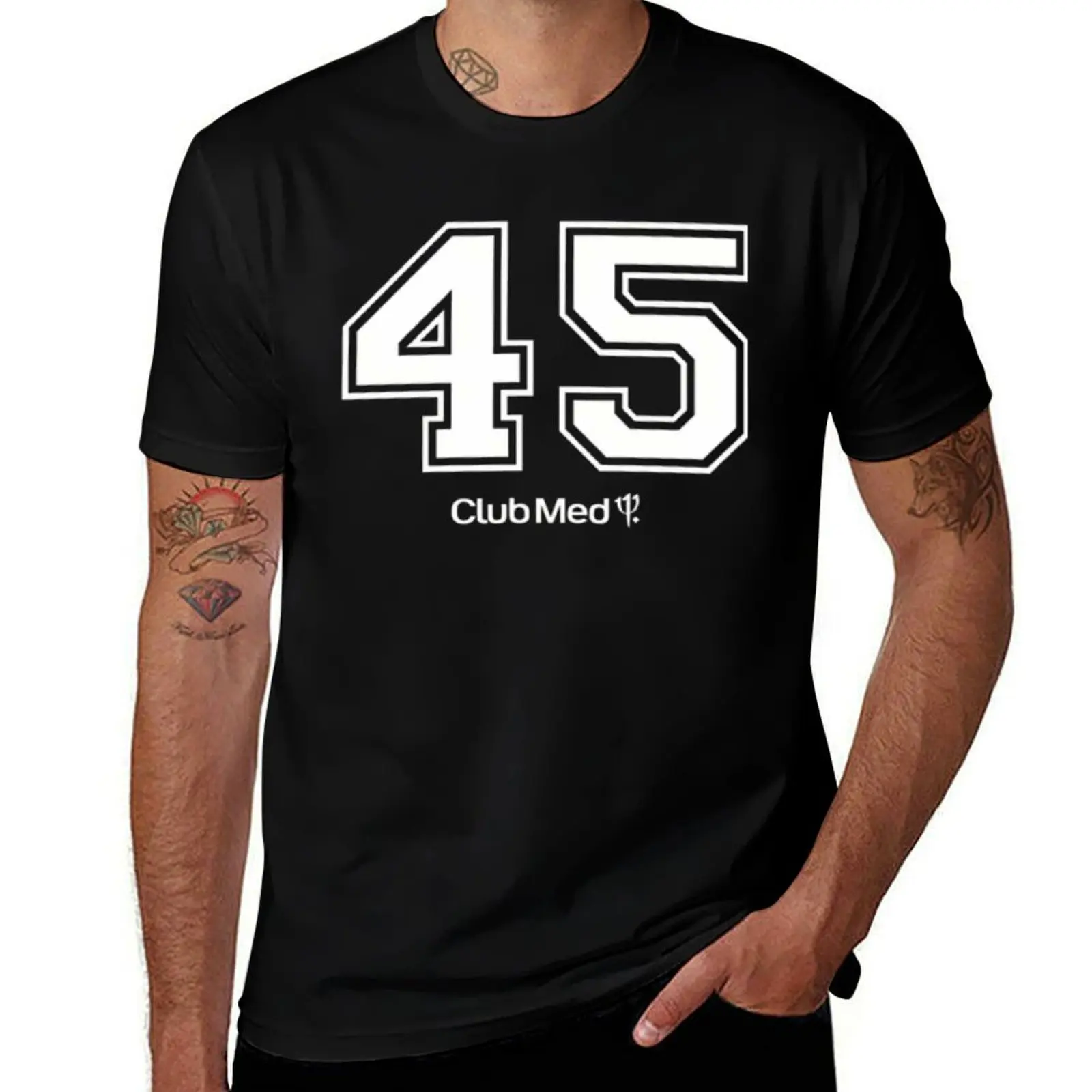 Number 45 Club Med T-Shirt Long Lasting Casual T-Shirt