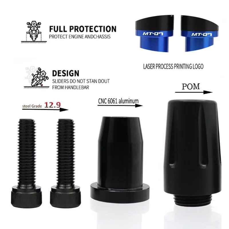 الإطار المنزلق تحطم حامي لياماها MT07 الراسم 700/GT الجسم مكافحة الإفلات الغراء حامي مكافحة الإفلات الكرة حماية بار