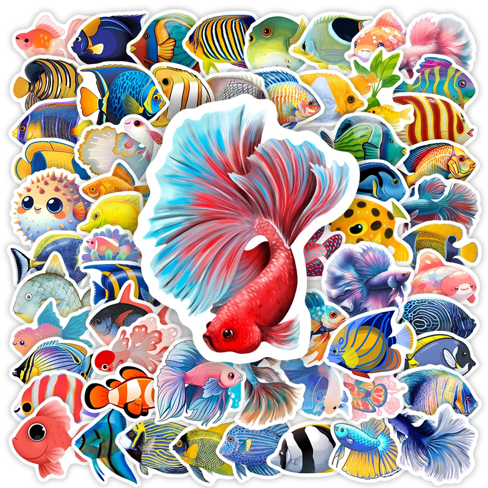 

Aesthetic Tropical Fish Sticker Art Clipart Collection DIY Gift Toys Decal for Laptop Phone Decorative Luggage Bottle Waterproof