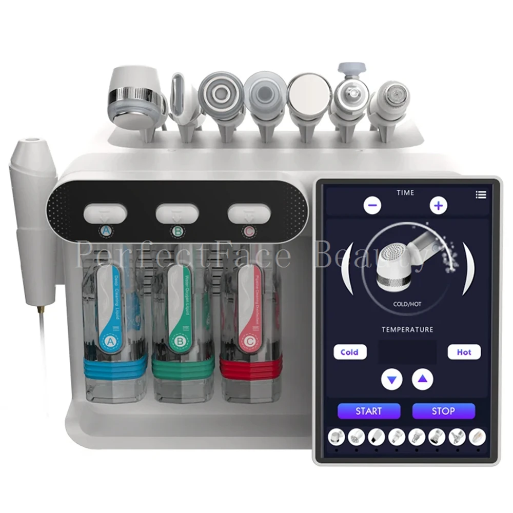 8 In1 Hydra Zuurstof Jet Peeling Aqua Peeling Diepe Reiniging Huid Analyzer Machine Kleine Bubble Hydra Microdermabrasie Gezichtsmachine