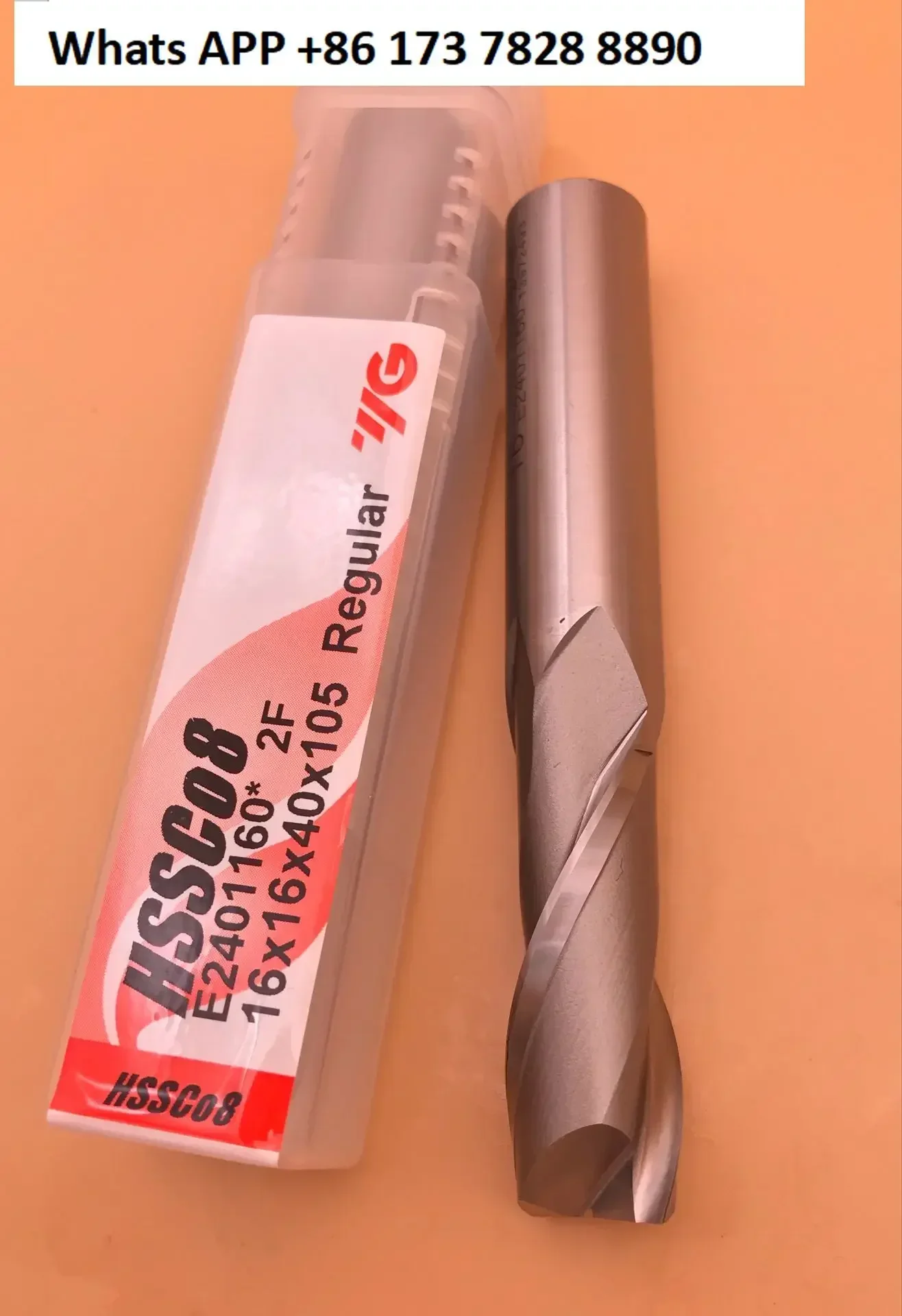 Imported Korean YG stainless steel with high cobalt two-edge keyway white steel end mill 35679112Co8E2401