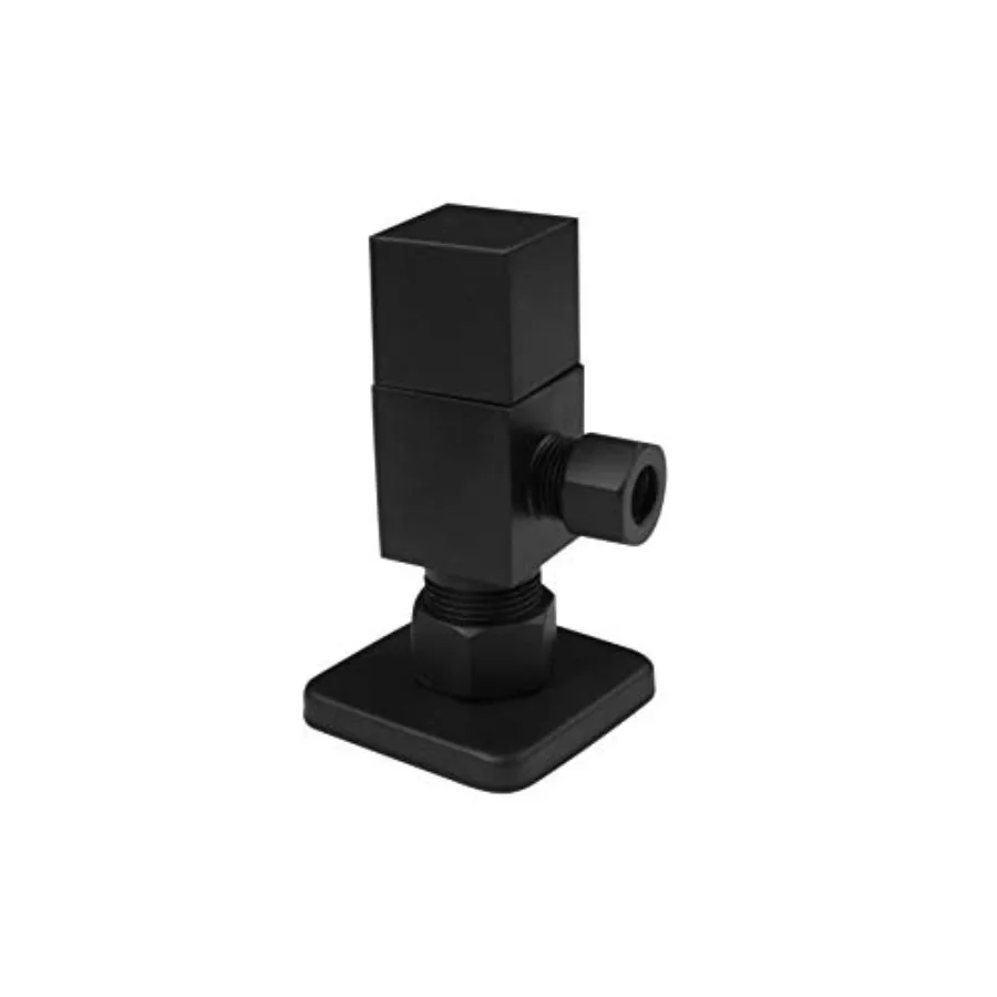 

A105QS-62 Square Handle 1/4-Turn Angle Stop 1/2" Copper x 3/8" Compression, Matte Black