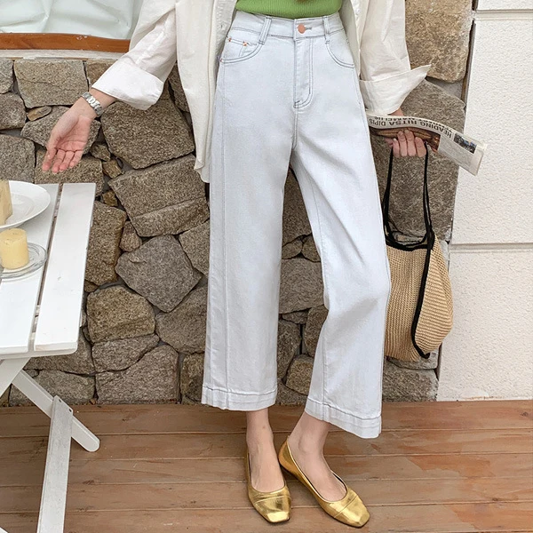 2026 Summer Plus Size Pipe Straight Stretch Denim Ankle Length Pants Elastic Waist Slim Casual Jeans Curvy Ladies 2519 view 5