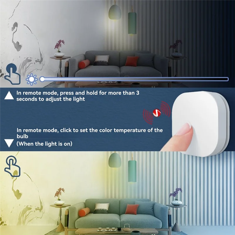 REPLA-Wireless Remote Control Tuya Zigbee Smart Button Switch 2Pcs Multi-Scene Linkage Automation Scenario