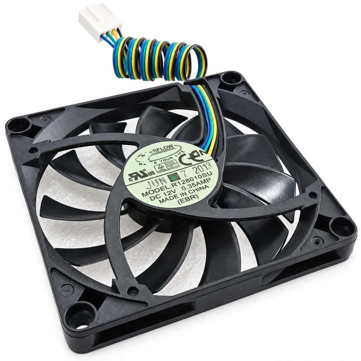 R128010SU Fan 80x80x10mm 8010 4-wire Temperature Control 12V 0.35A Slim Cooling for EVERFLOW
