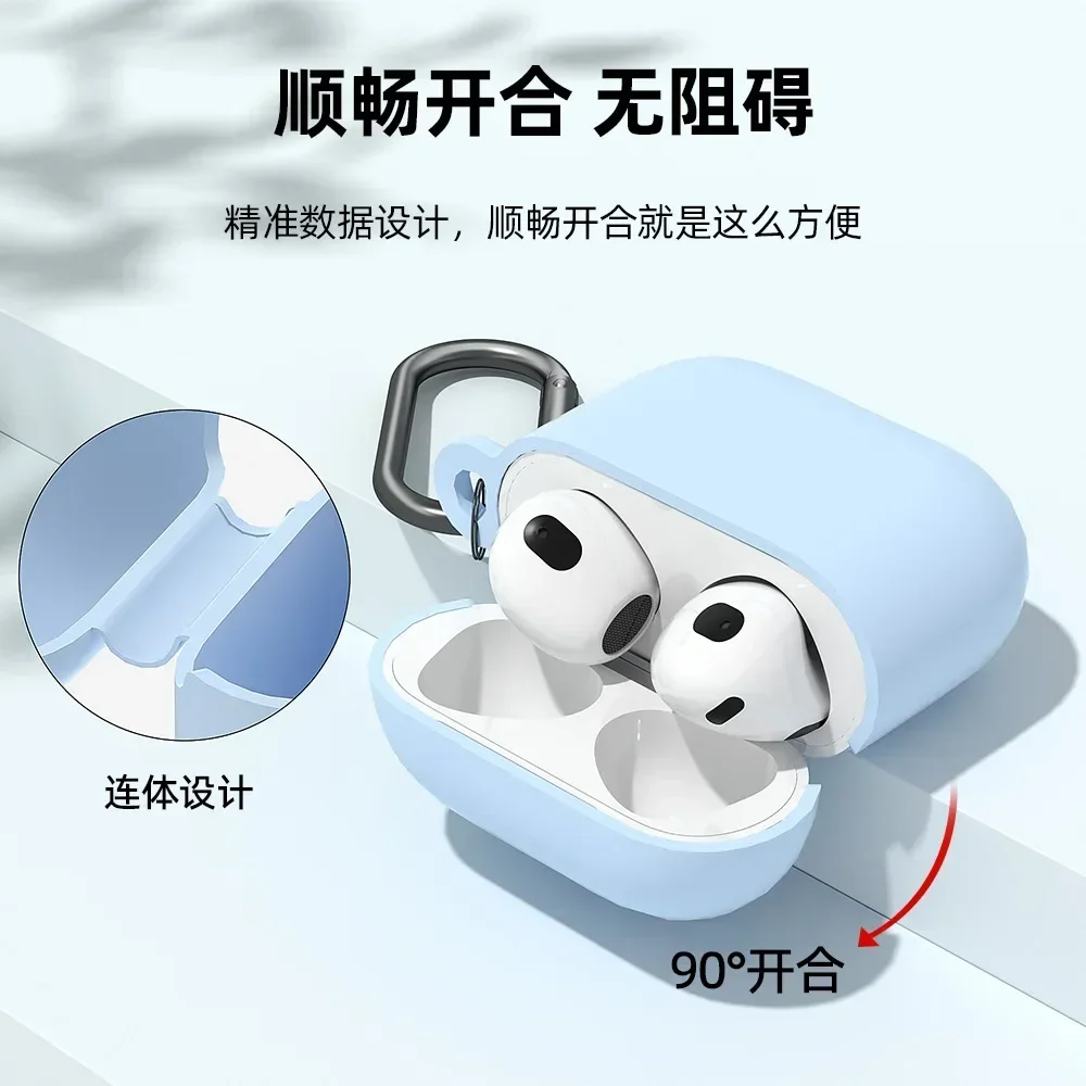 For Apple Airpods 4 2024 Case Luxury Earphone Case Soft Silicone Shockproof Cover for Apple Airpods 4 Cases Shell with Keychain image 4