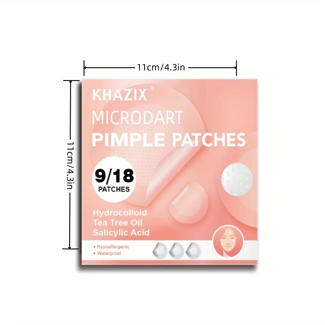 9 pieces water-based acne patches, invisible and comfortable acne patches, with micro needle tips, suitable for early acne