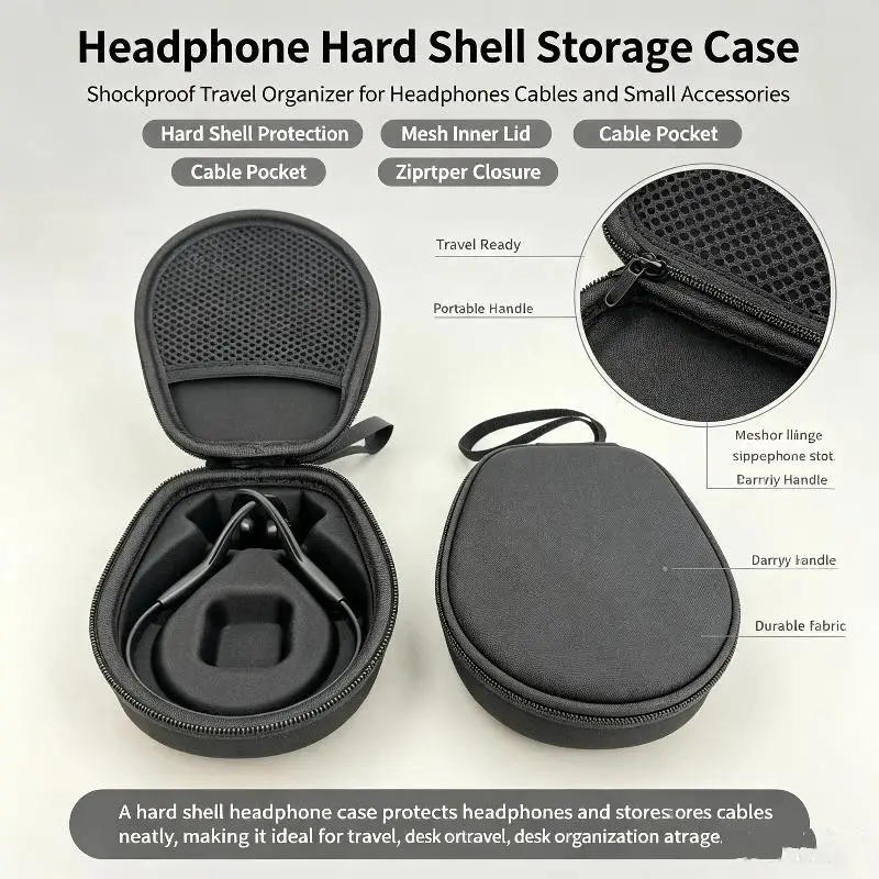 Anti-drop Bone Conduction Earphone Storage Bag Durable Hard EVA Protector Case for Fitness Running Outdoor