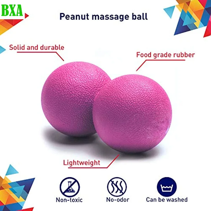 Peanut Silicone Lacrosse Myofascia Ball Peanut Massage Ball Fascia per il corpo Fitness leggera ad alta densità allevia il dolore palla da Yoga