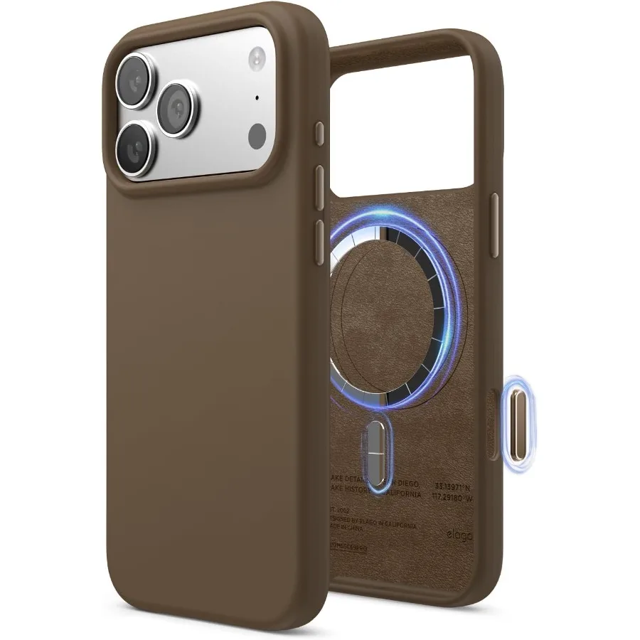 

Чехол для iPhone 17 Pro Max, магнитный силиконовый чехол премиум-класса с поддержкой MagSafe, жидкий силиконовый материал для улучшения