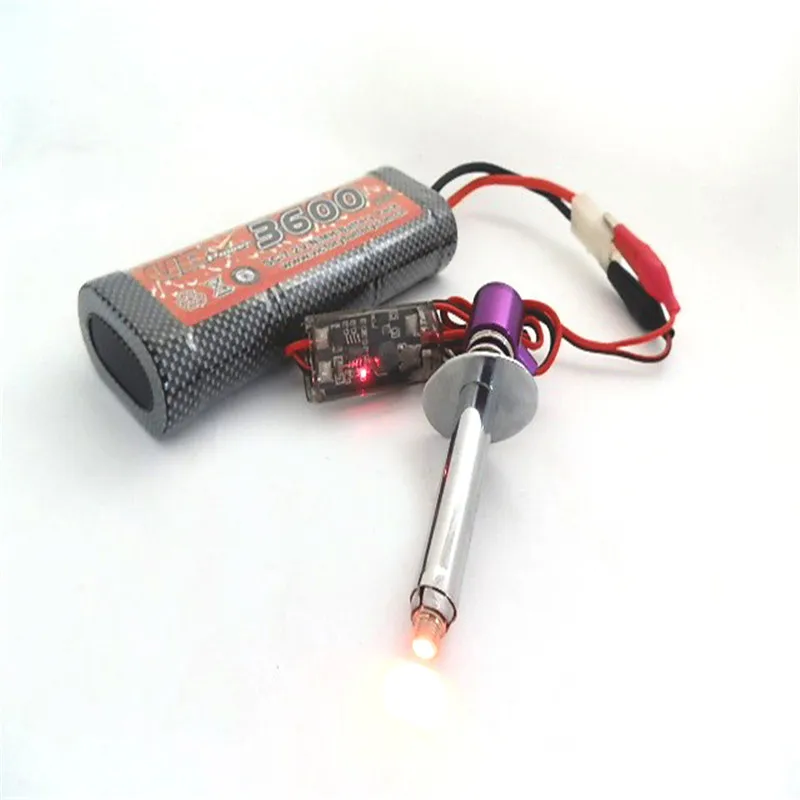 6-12V Upgraded Electronic Glow Plug Igniter With Alligator Clip For HSP 1/10 Scale Models Nitro RC Car Buggy Baja Himoto 80100