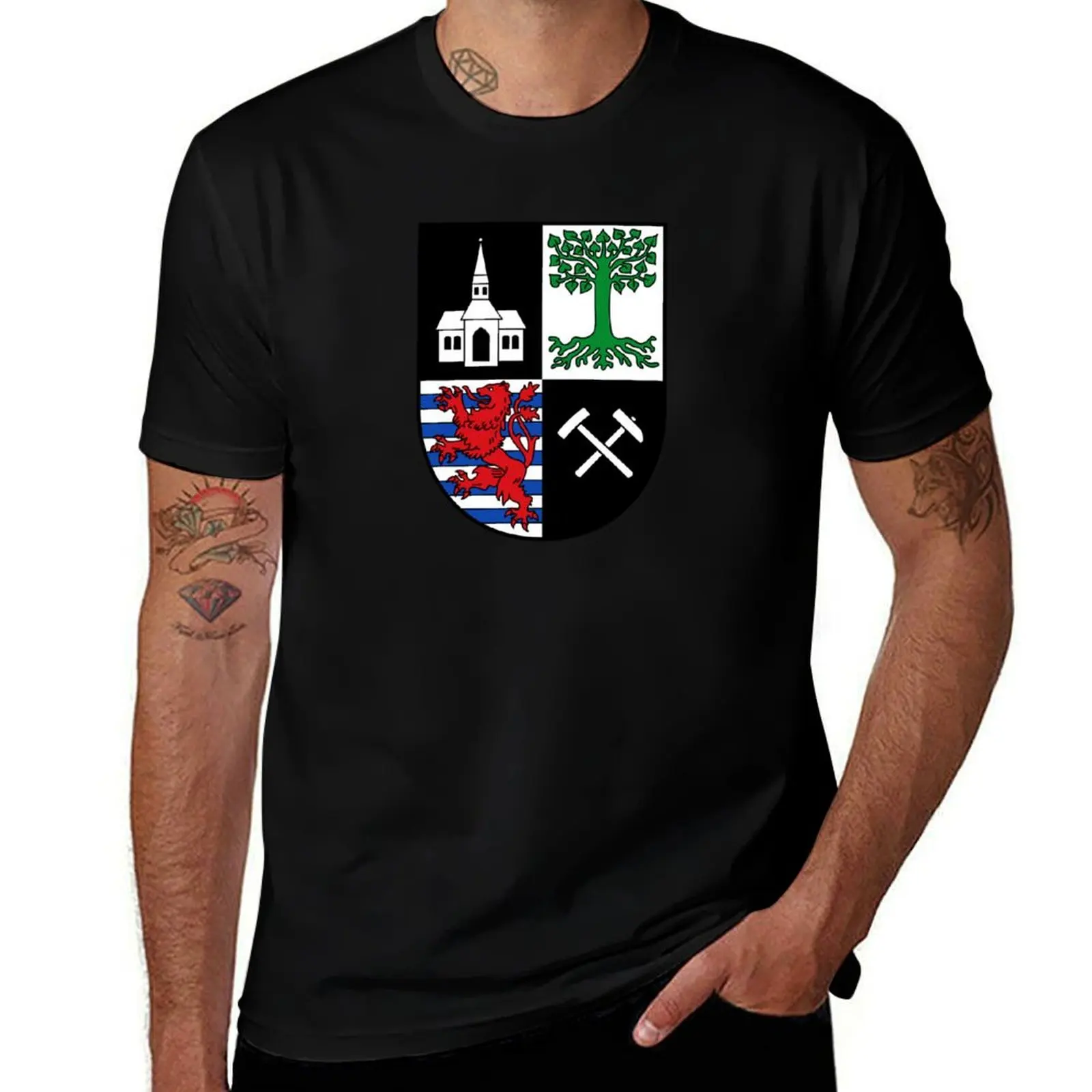 Gelsenkirchen coat of arms, Germany T-Shirt anime stuff animal prinfor boys mens funny t shirts