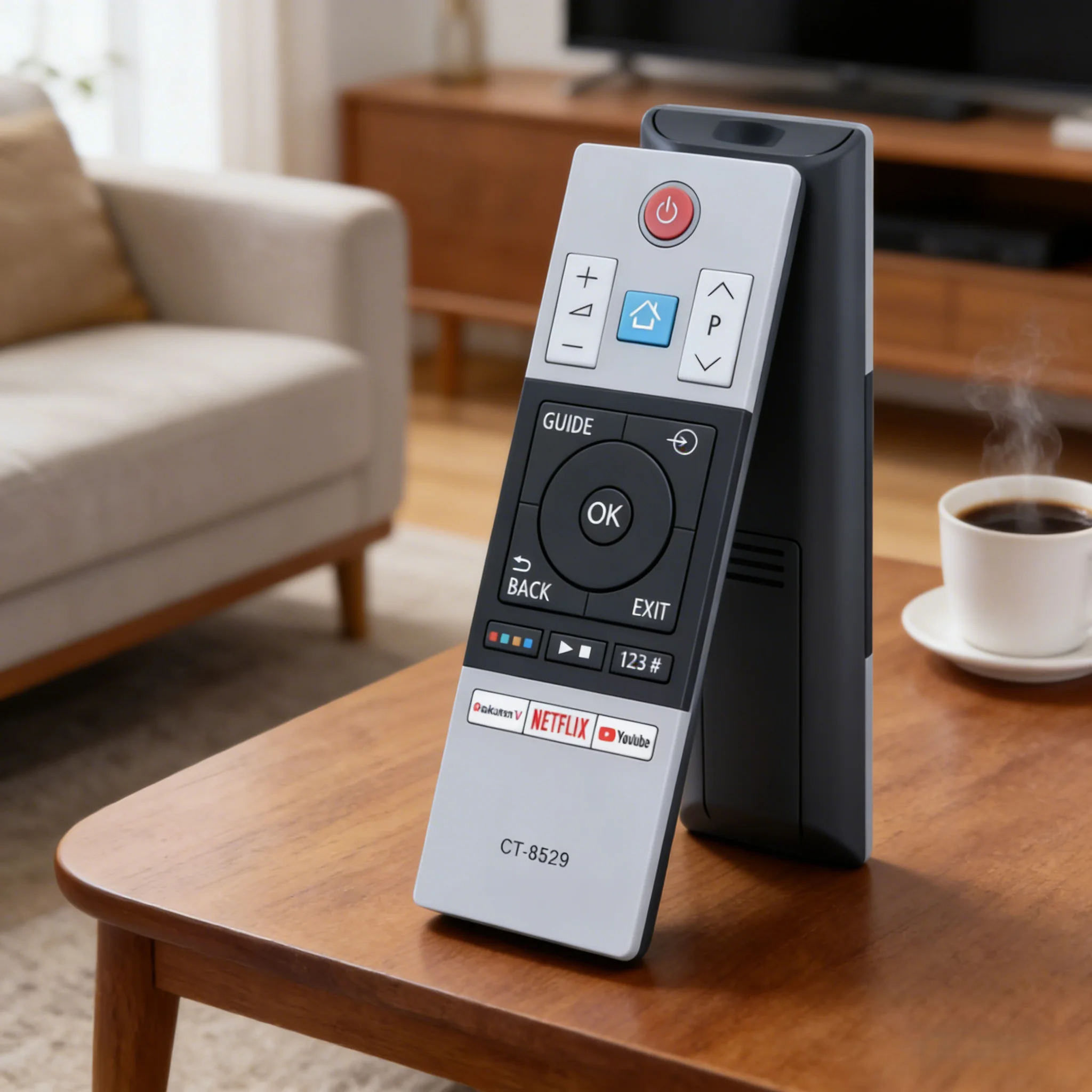 

Third-party replacement, not original Toshiba product, compatible with CT-8529 for Toshiba 4K smart TVs.