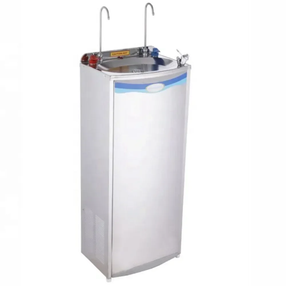 Hot Sales304 Stainless Steel Free Standing Hot And Cold Water Fountain Water Drinking Machine