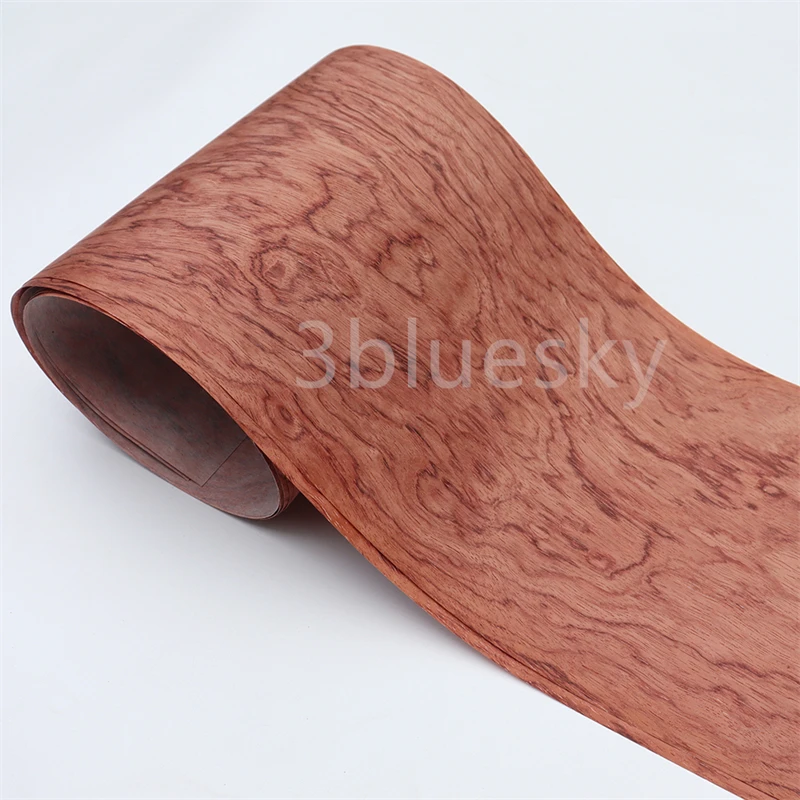 Natural Wood Veneer Bubinga Pommele for Furniture about 20 - 35cm x 2.5m 0.2mm