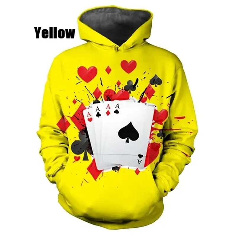 New Fashion Hot Sale 3D Poker Hoodie Sweatshirts Men Women Clothing Tops Casual Long Sleeve Pullover Print Streetwear Hoodies