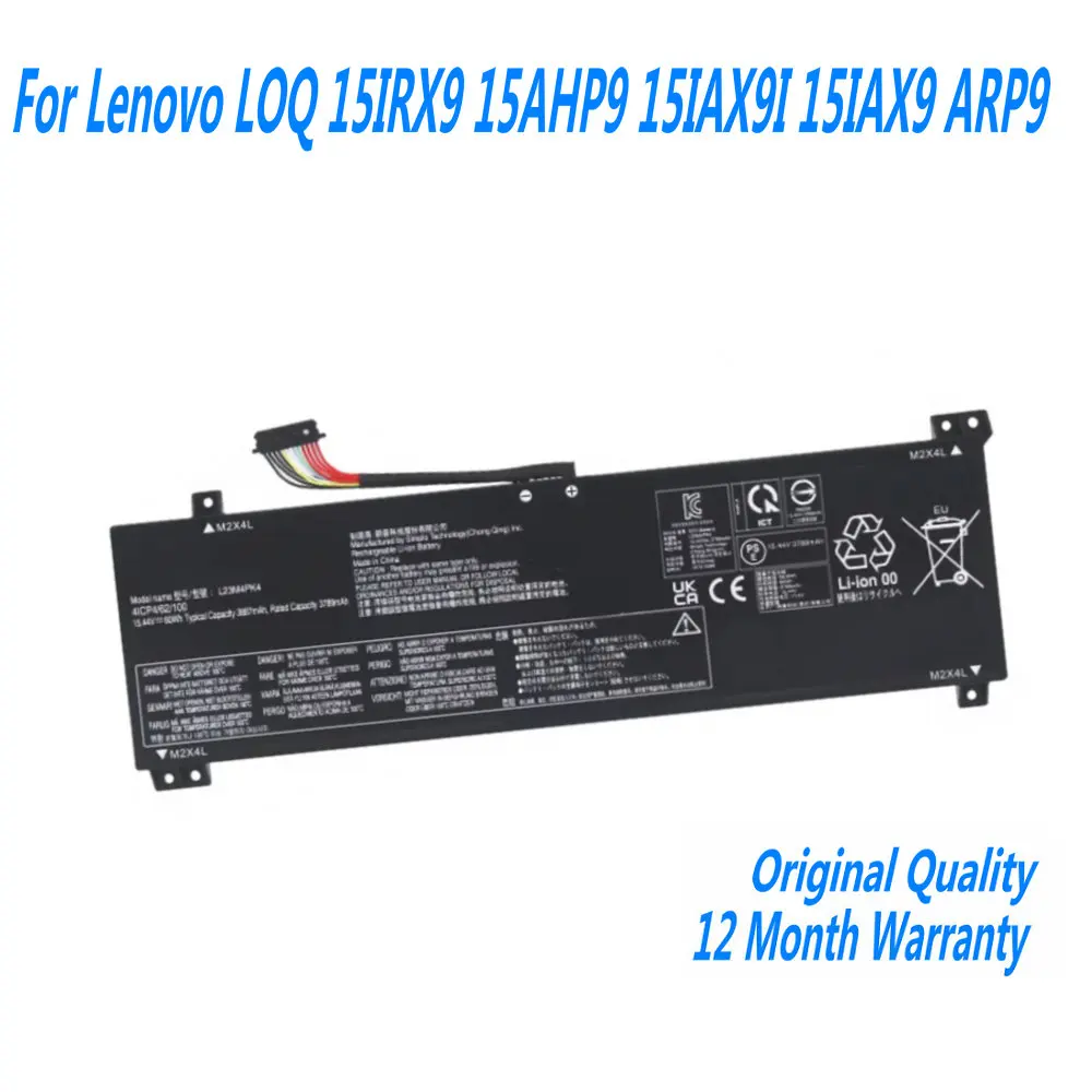 

NEW L23C4PK4 Laptop Battery For Lenovo LOQ 15IRX9 15AHP9 15IAX9I 15IAX9 ARP9 L23M4PK4 L23B4PK4 15.44V 60WH 3887mAh