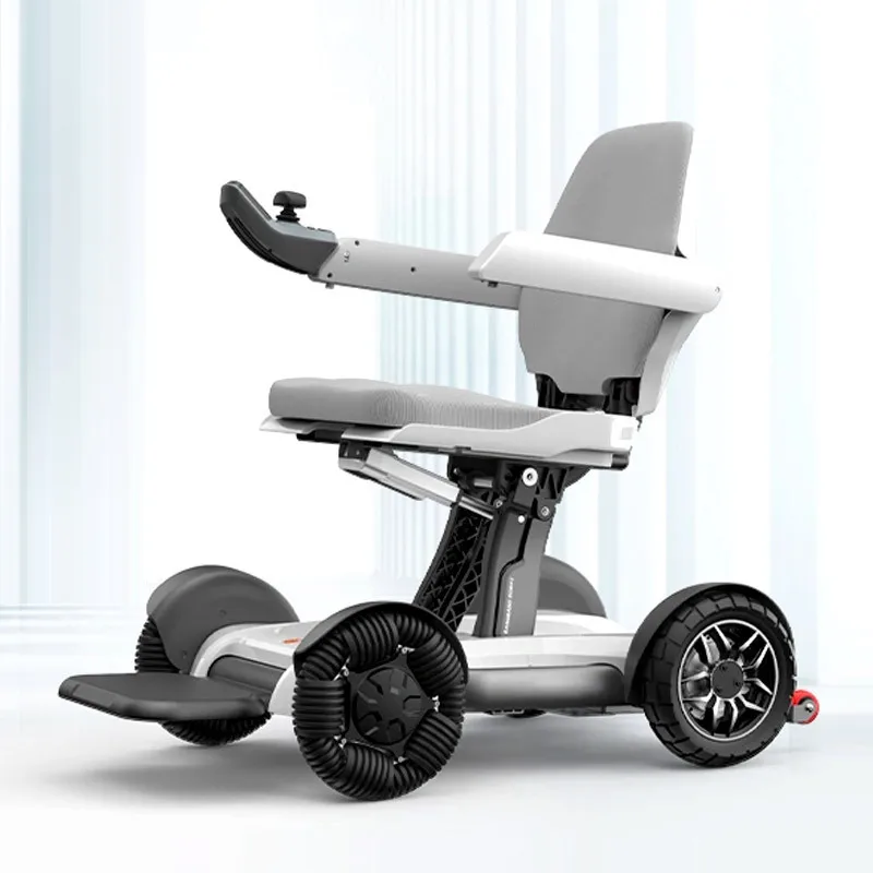 

Remote control automatic folding and unfolding electric wheelchair electric vehicle disabled four-wheel scooter folding electric