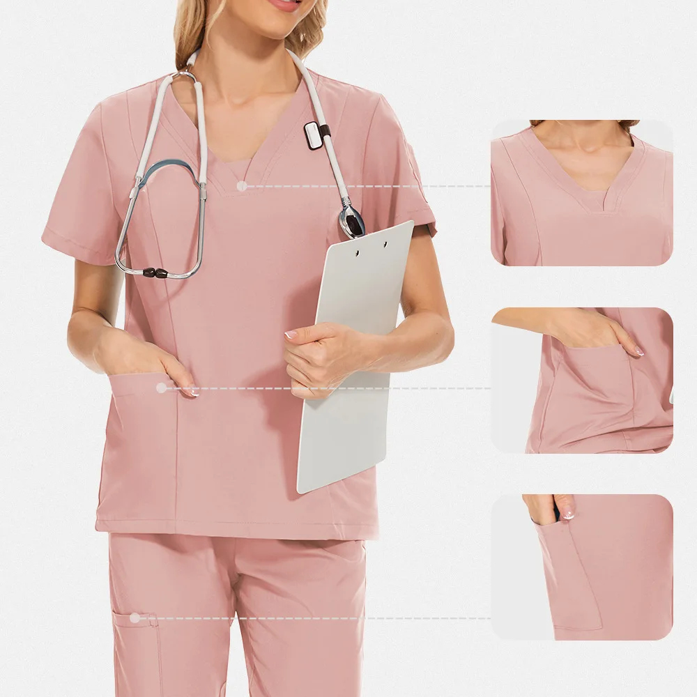 ensemble-de-blouses-d'infirmiere-antibacteriennes-sechage-rapide-respirant-vetements-de-travail-pour-le-personnel-de-la-clinique-et-de-l'hopital-accessoires-d'infirmiere