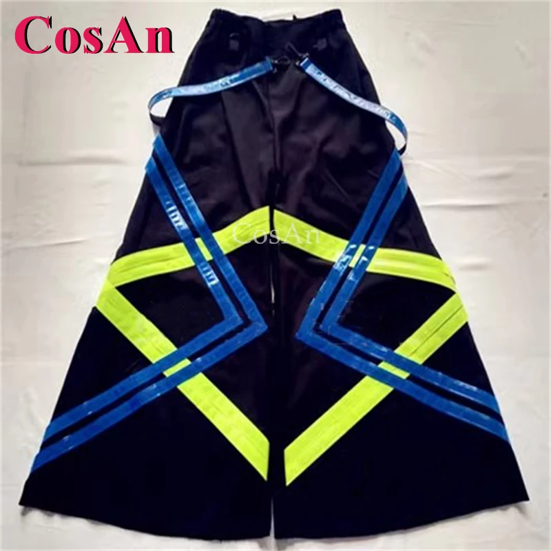 CosAn موضة عاكسة جرس قيعان بنطلون ريبر فات السراويل وسيم ملبورن شفل شبح الرقص السراويل للجنسين جديد