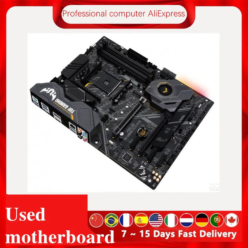 Imagem -05 - Asus Tuf Gaming Motherboard Desktop Mainboard Original Usado para X570-plus Soquete Am4 X570m X570 Pci-e 4.0 m. Sata 3