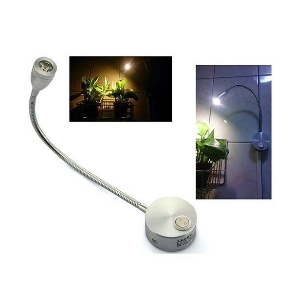 유연한 팔 Led 벽 조명 3W 30Cm 360도 회전 흰색 알루미늄 85-265V 200Lm 침실 연구 벽 조명