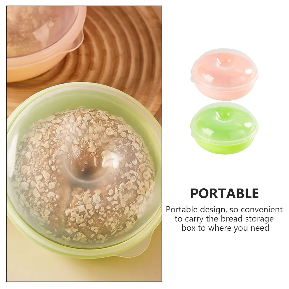 

2Pcs Bread Boxes Airtight Plastic Bread Container Fresh Keeping Storage Box for Home Bakery Large Capacity Organizer