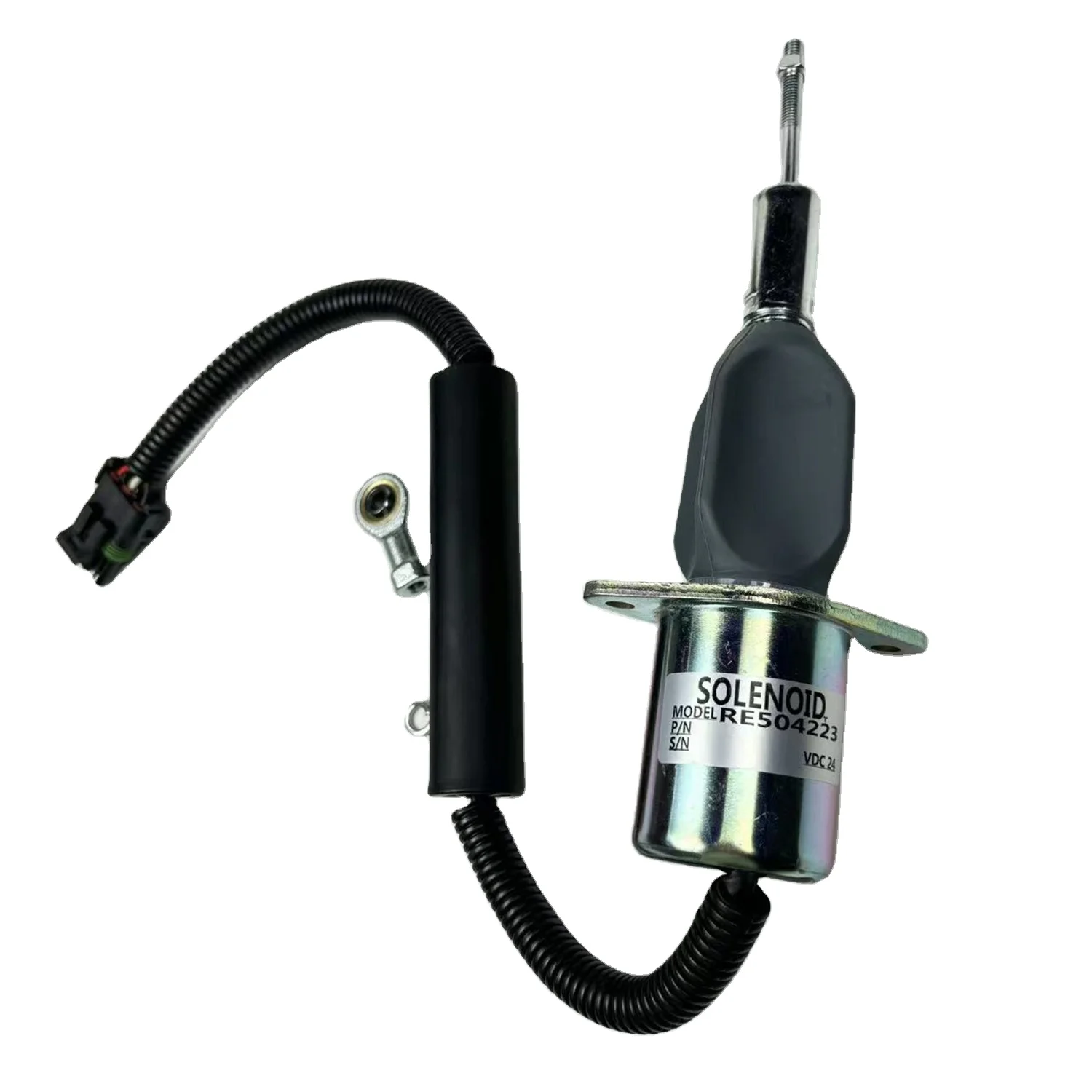 

New 24V Fuel Shutoff Solenoid RE504223 1755ES for JD 370 330LC 330LCR 653E 762B High Quality