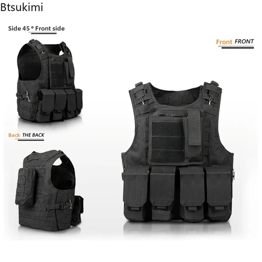 Tactical Vest CS Game Airsoft Assault Molle Vests Equipment Outdoor Clothing Hunting Camouflage Vest Combat Security Waistcoat