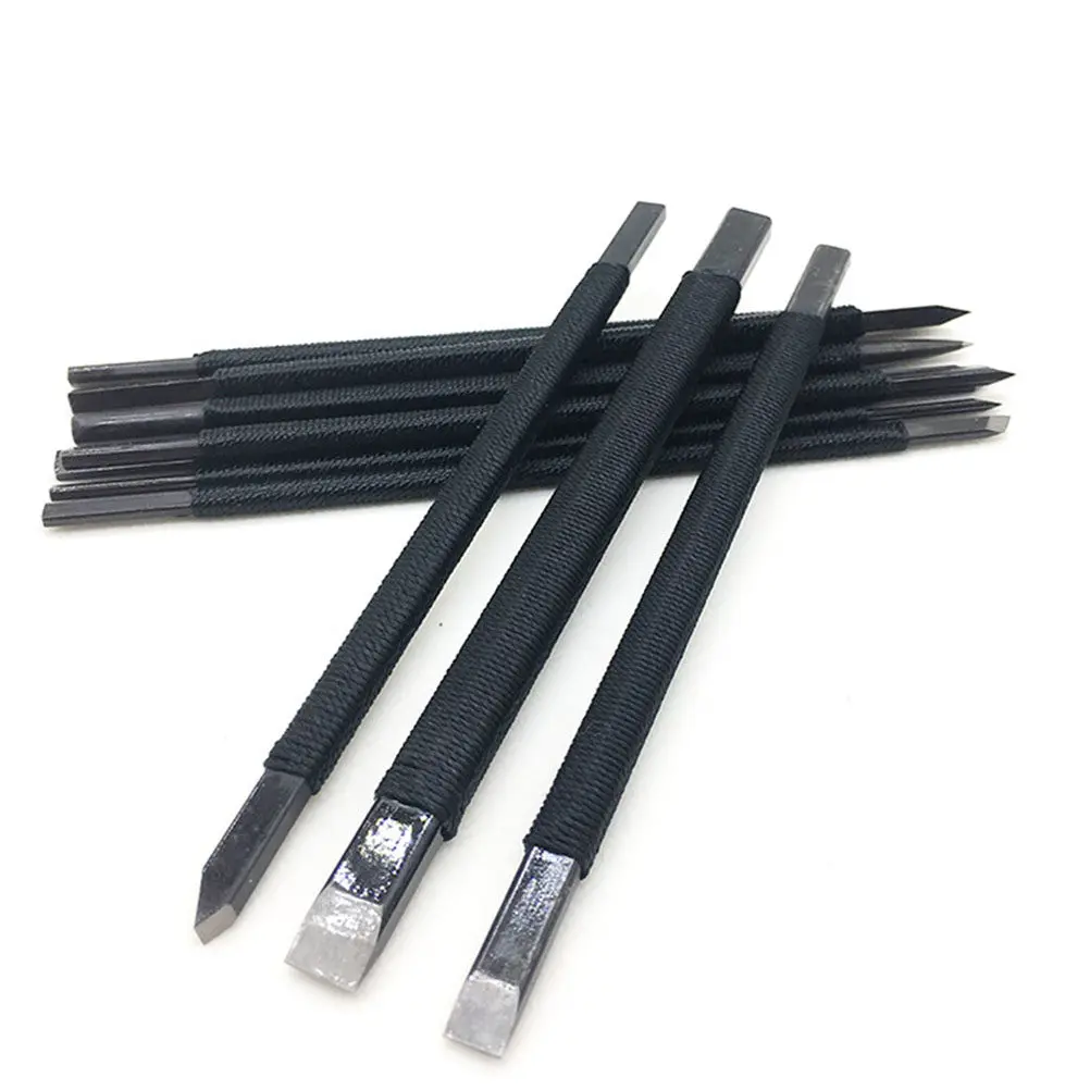 10Pcs Stone Carving Tool Tungsten Steel Professional Engraving Kit Hand Carving Seal Engraver Tool for Shoushan Liaoning