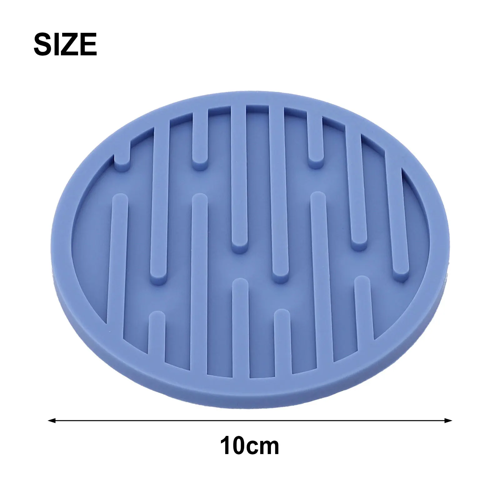 Heat Resistant Silicone Round Coaster for Tea Cups and Coffee Mugs with Non Slip Base and Raised Edge to Avoid Water Overflow