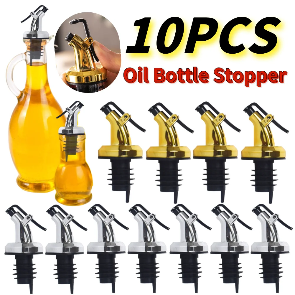 

10PCS Oil Vinegar Bottle Stopper Leak-proof Oil and Vinegar Dispenser Pour Spouts Multifunctional Suitable for Most Bottles