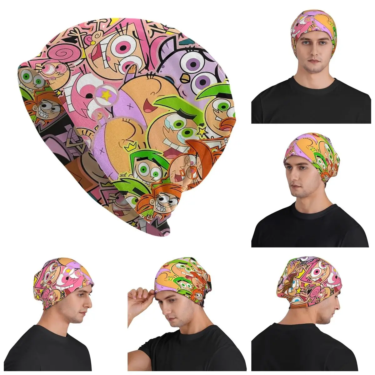 

The Fairly Odd Parents Warm Knitted Cap Hip Hop Bonnet Hat Autumn Winter Outdoor Beanies Hats for Unisex Adult