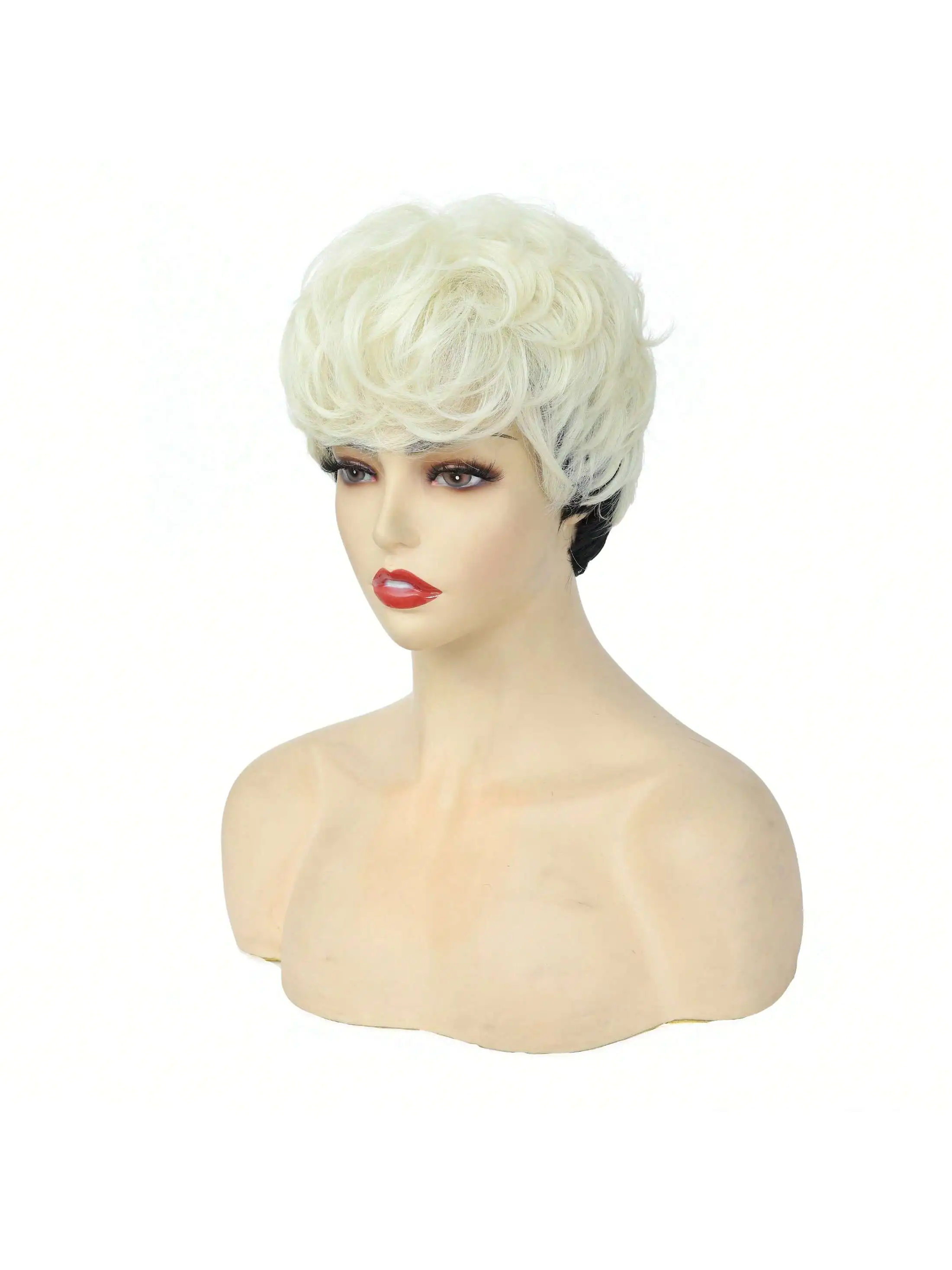 Natural Curl Hair Pixie Cut Wigs For Women Layered Short Wig  Curly Pixie Cut Wig For African American