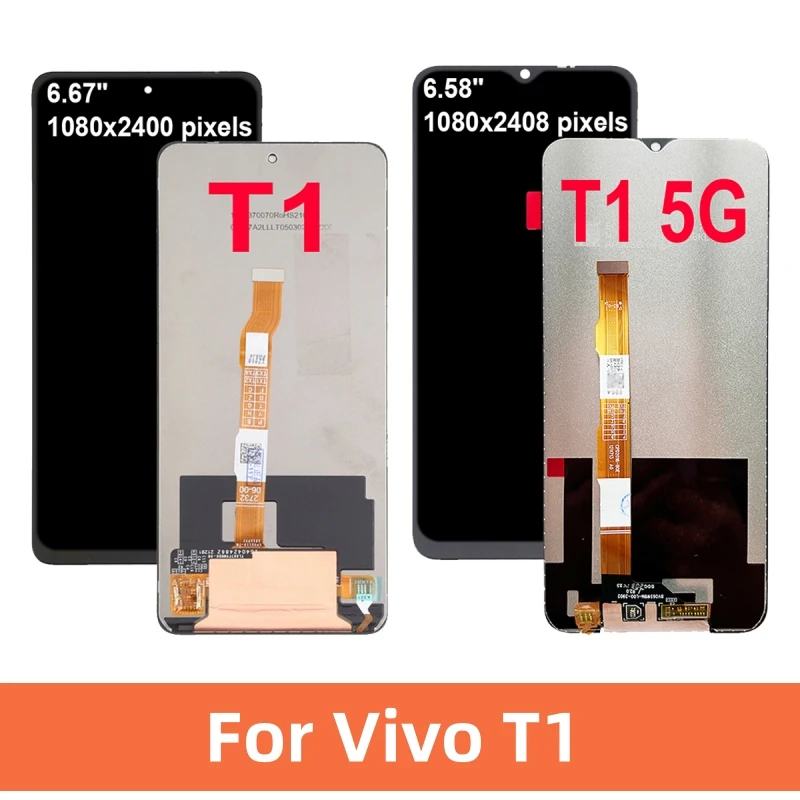 

ЖК-дисплей 6,67 дюйма для Vivo T1 VivoT1 5G V2141 V2157, сменный сенсорный экран с дигитайзером в сборе