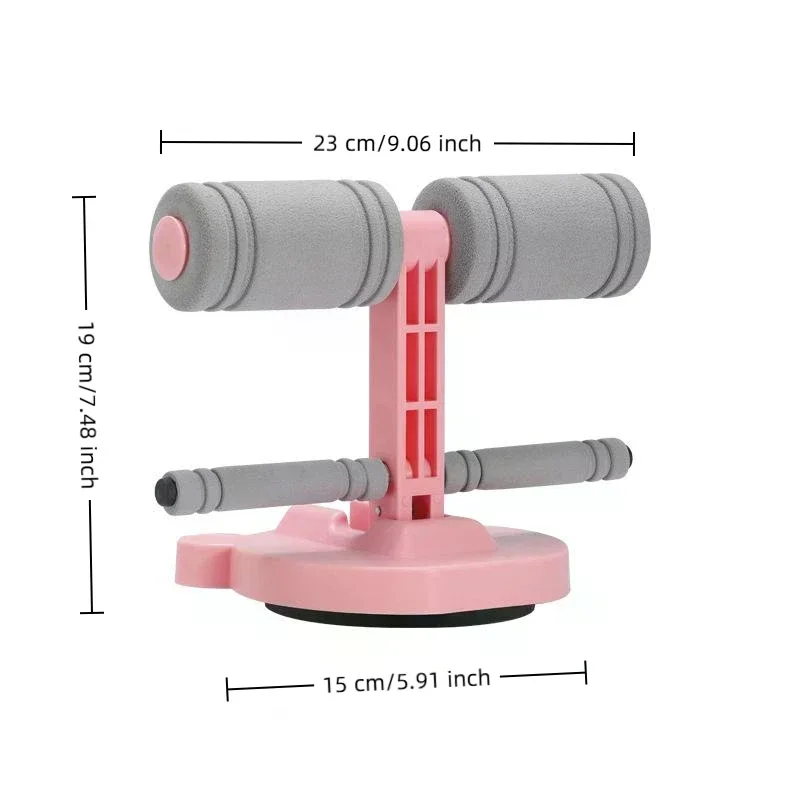 Dual Suction Cup Abdominal Workout Trainer with Pull Rope Sit up Assist Equipment for Home Gym Core Strength Helper