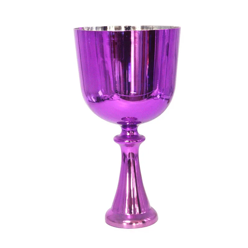 

Purple Hand Held Chalice Crystal Singing Bowl Crystal Music Bowl Percussion Instrument Yoga Stress Reduction Healing Singing Bow