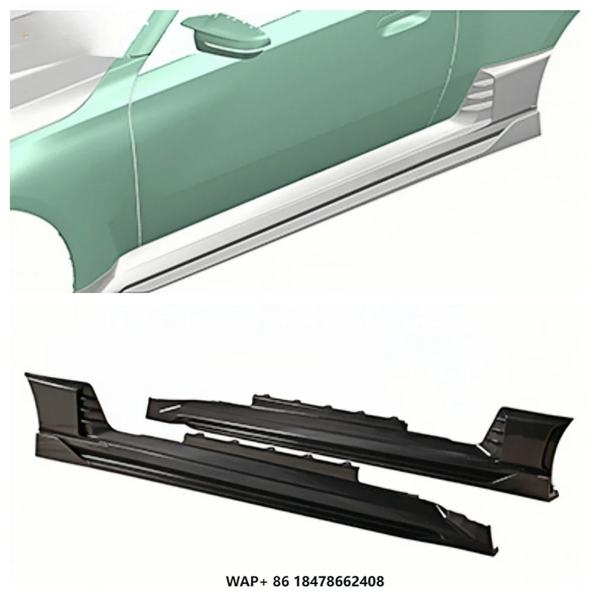 High Quality M2 Car Outdoor Side Skirt Suitable for  M2 G87 Dry Carbon Fiber Extended Side Skirt